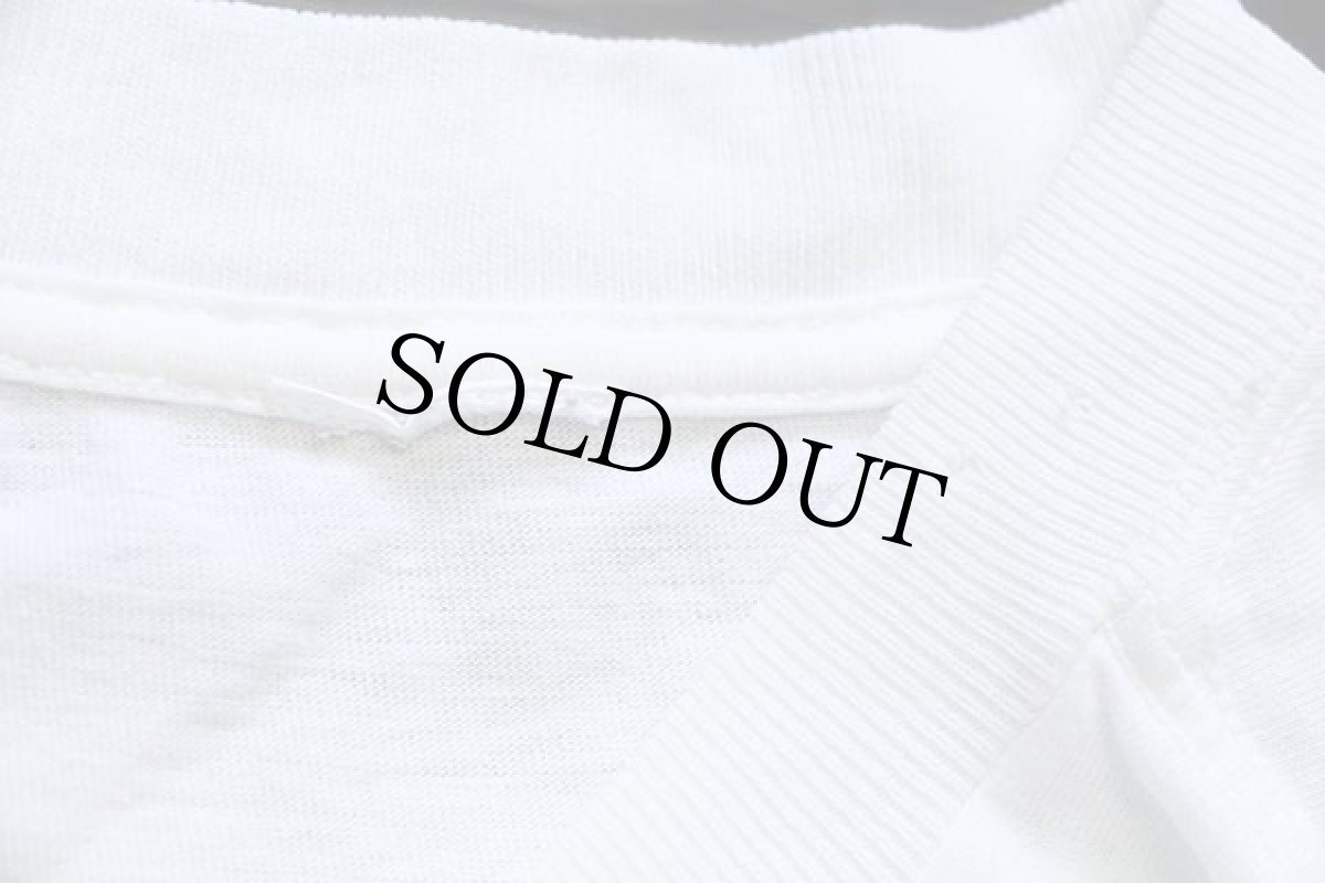 画像5: 90s AKELARRE CAFE CONCIERTO 染み込みプリント アート コットンTシャツ 白 (5)