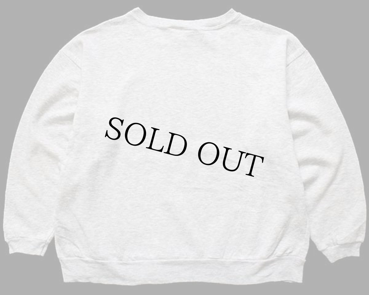 画像2: 90s USA製 GUESSゲス フラッシャー柄 スウェット 杢グレー (2)