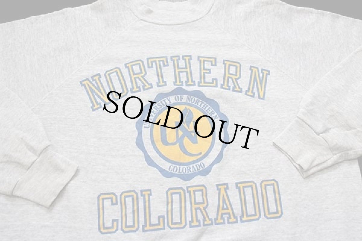 画像3: 80s USA製 ARTEX UNIVERSITY OF NORTHERN COLORADO ビッグロゴ スウェット 杢グレー 2X★特大 (3)