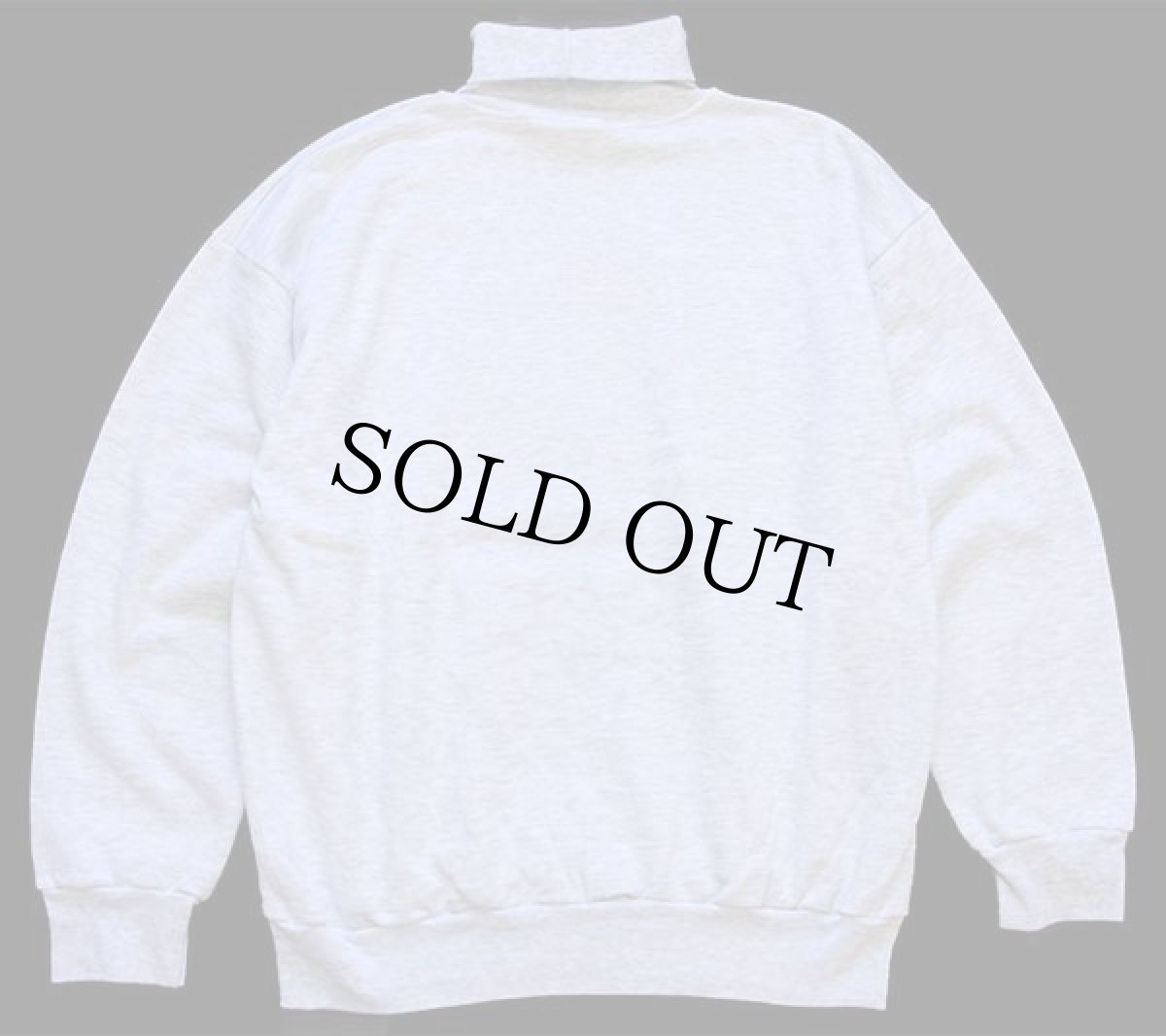 画像2: 90s USA製 MICHIGAN WOLVERINES タートルネック スウェット 杢ライトグレー XL (2)