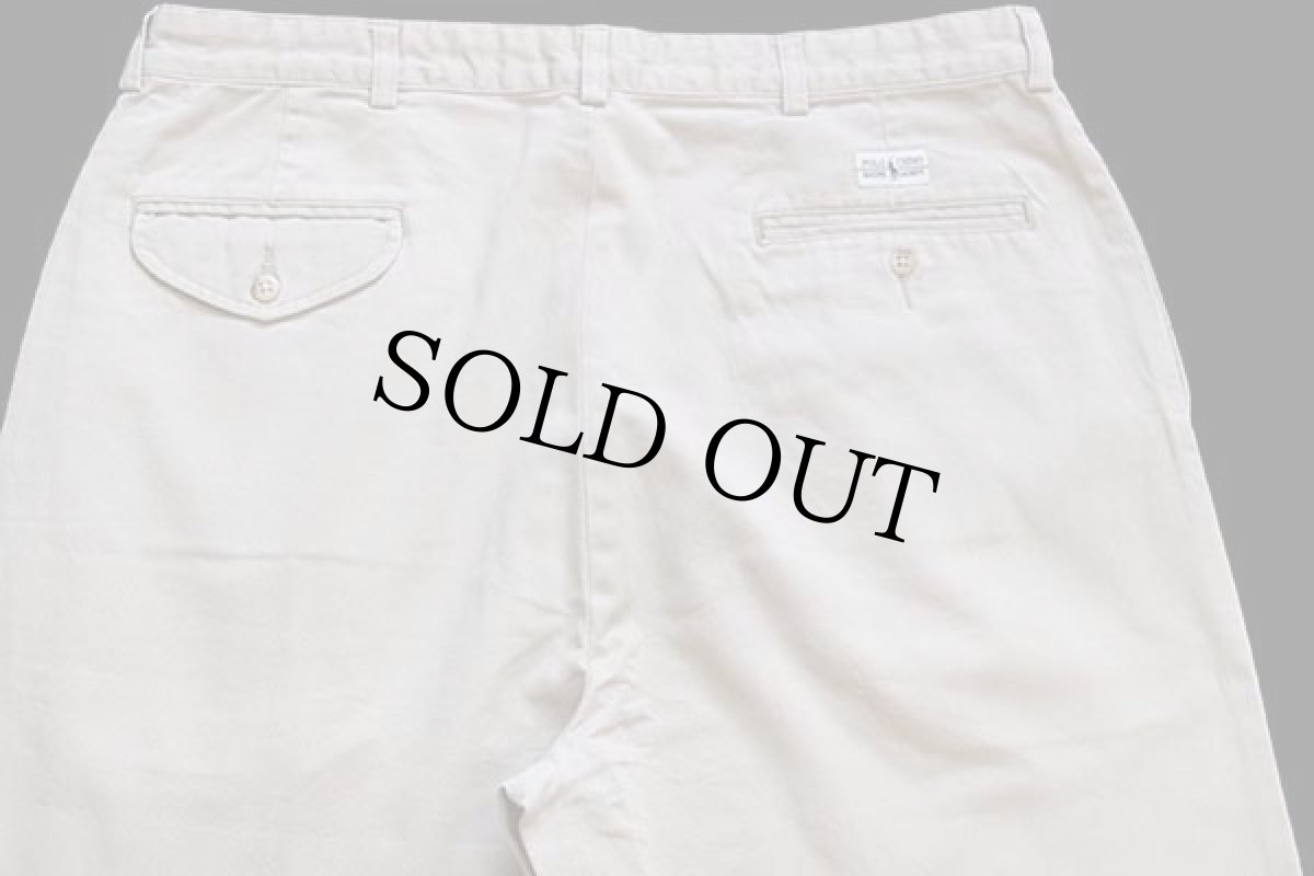 画像5: 90s メキシコ製 ポロ ラルフローレン HAMMOND PANT ツータック コットン チノパン ベージュ w36 L30★207 (5)