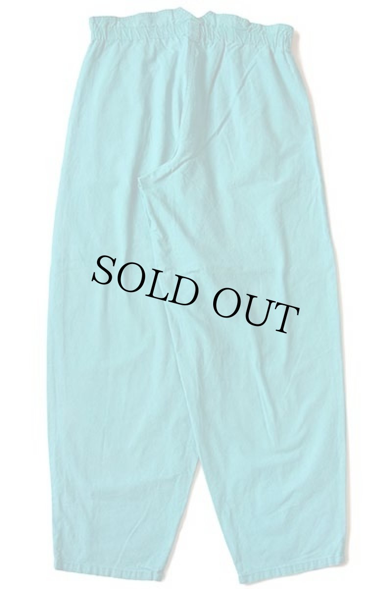 画像3: 80s CASH ハイウエスト テーパード コットンパンツ ターコイズ S (3)