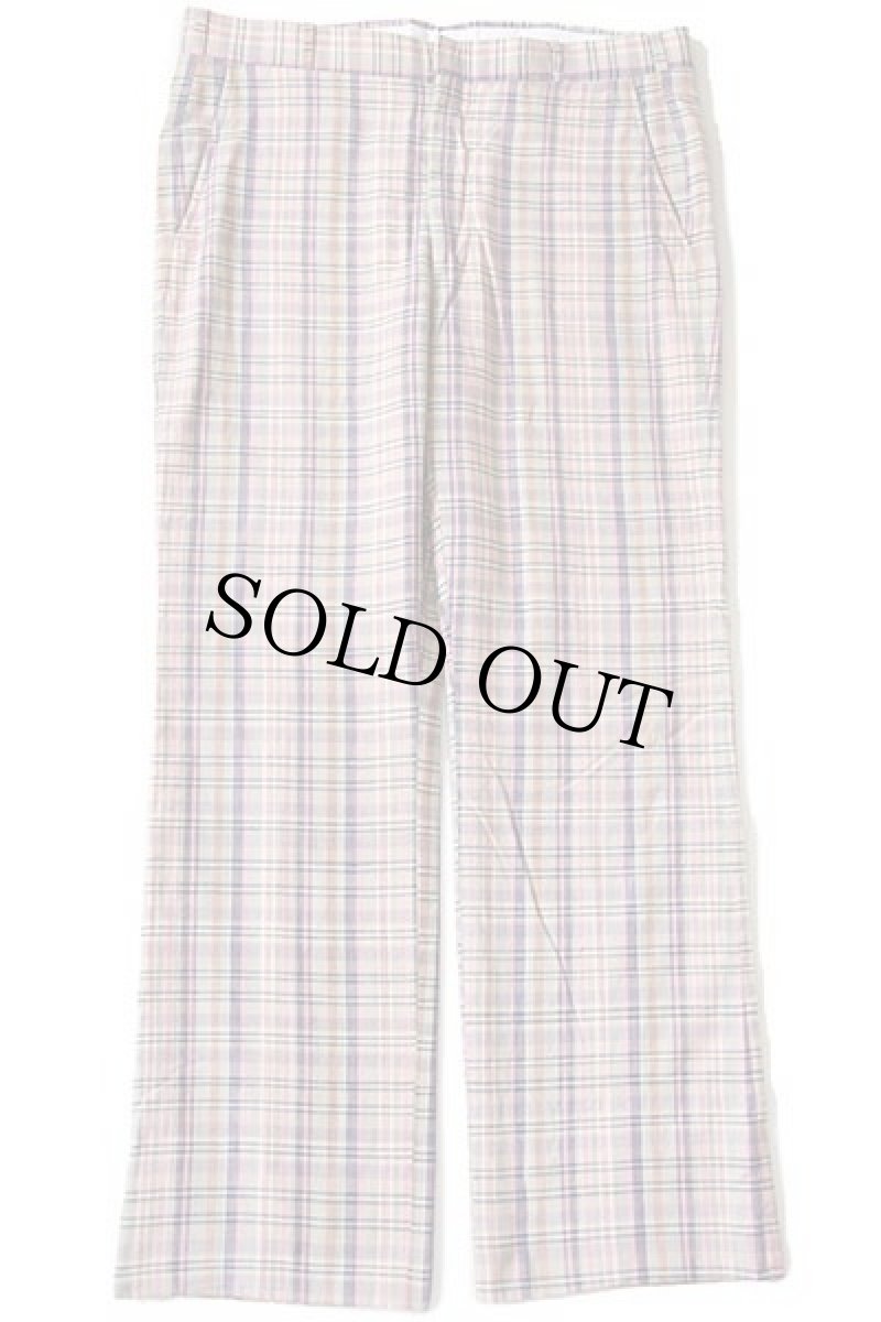 画像2: 80s India Madras マドラスチェック スラックス コットンパンツ w36★インド綿 (2)