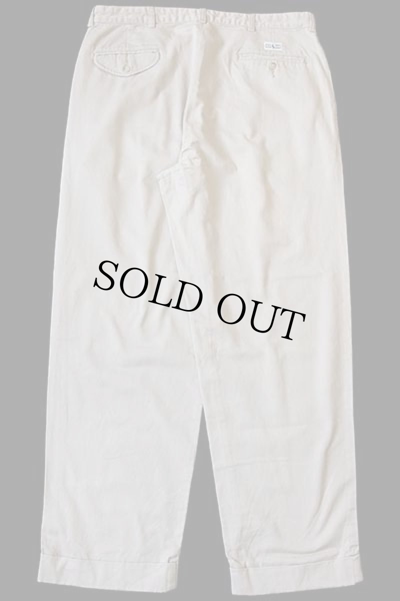 画像3: 90s メキシコ製 ポロ ラルフローレン HAMMOND PANT ツータック コットン チノパン ベージュ w36 L30★207 (3)