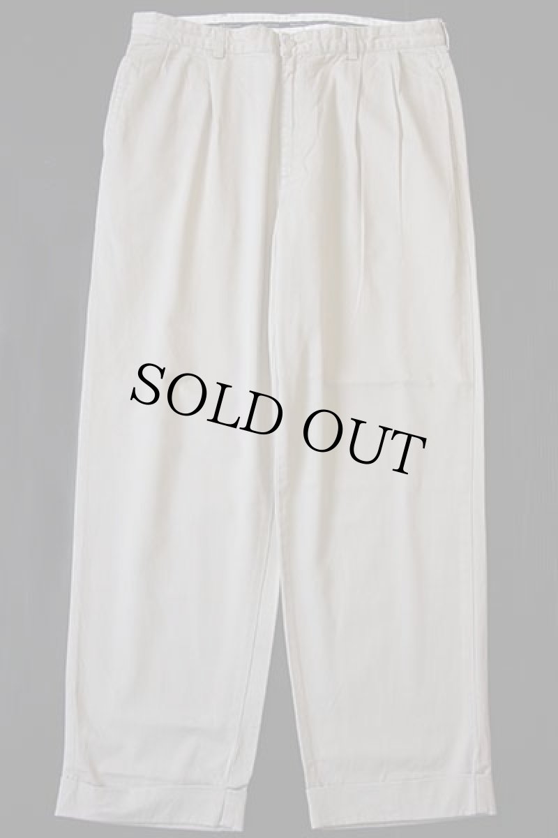 画像2: 90s メキシコ製 ポロ ラルフローレン HAMMOND PANT ツータック コットン チノパン ベージュ w36 L30★207 (2)