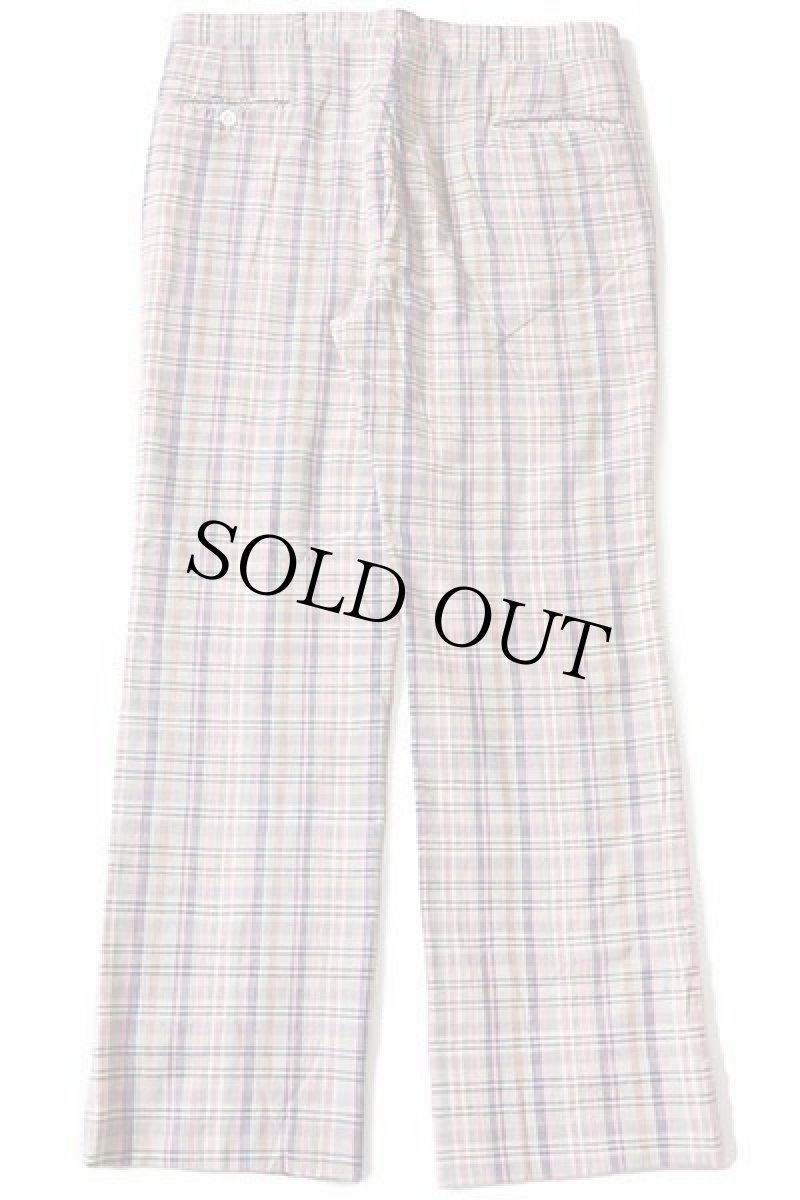 画像3: 80s India Madras マドラスチェック スラックス コットンパンツ w36★インド綿 (3)