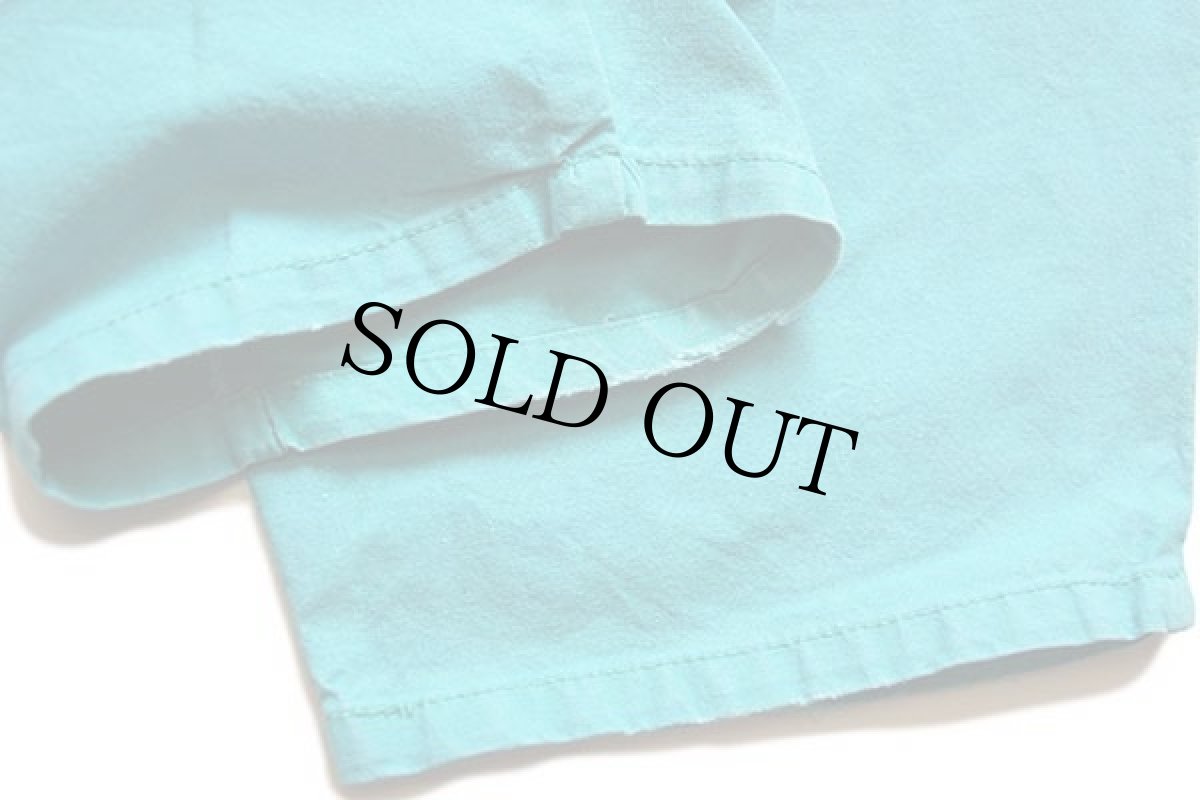 画像8: 80s CASH ハイウエスト テーパード コットンパンツ ターコイズ S (8)