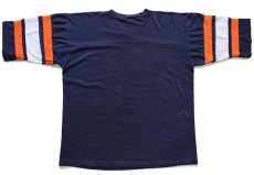 画像3: 80s USA製 LOGO7 NFL CHICAGO BEARS ビッグロゴ Vネック フットボールTシャツ 紺 L (3)
