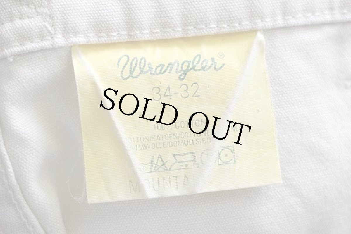 画像6: 90s Wranglerラングラー MOUNTAIN コットン キャンバス パンツ オフホワイト 34-32★ユーロ (6)
