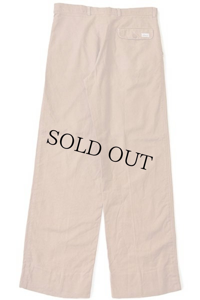 画像3: 80s jomsa ツータック コットン×リネンパンツ 茶 46 (3)