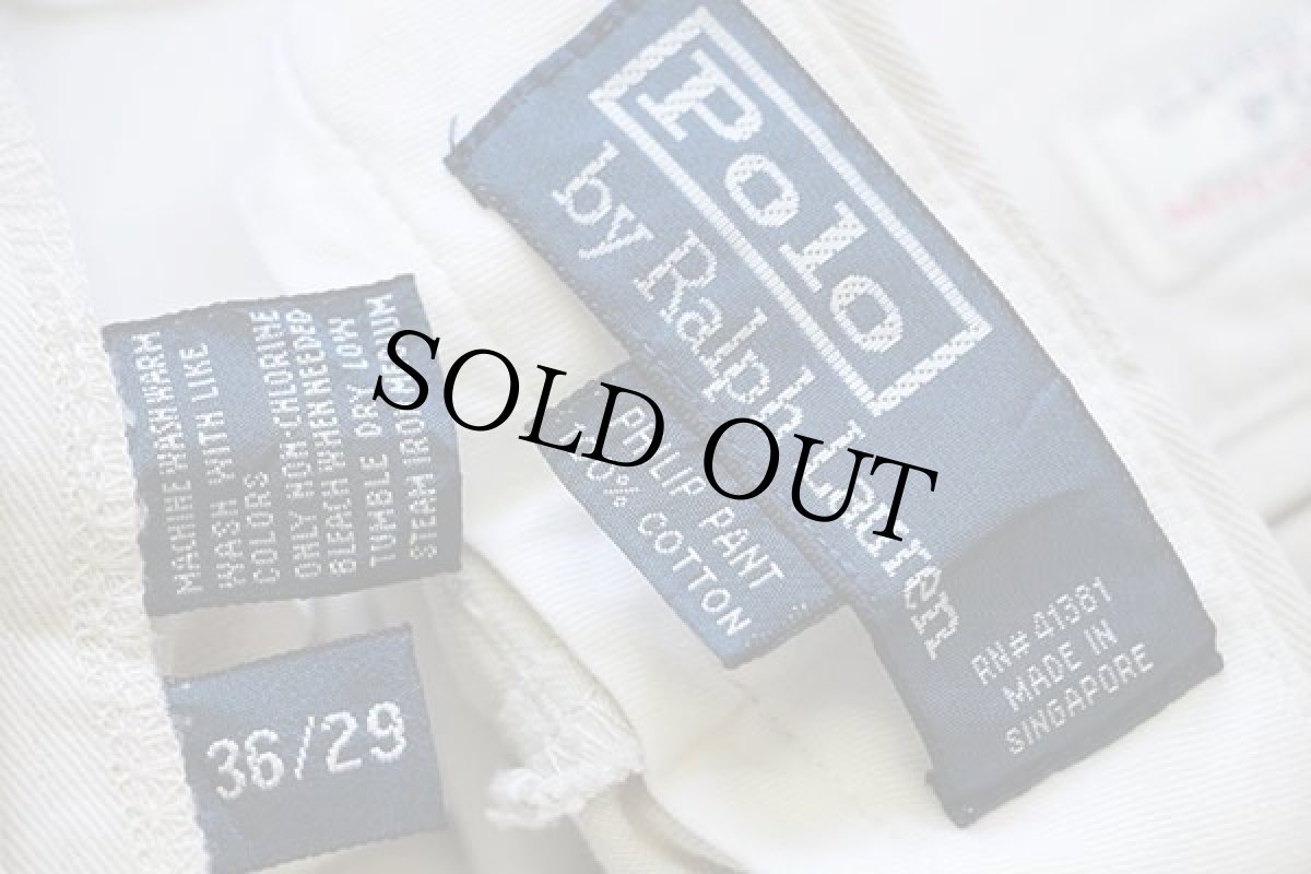 画像6: 90s ポロ ラルフローレン PHILIP PANT コットン チノパン アイボリー w36 L29★208 (6)