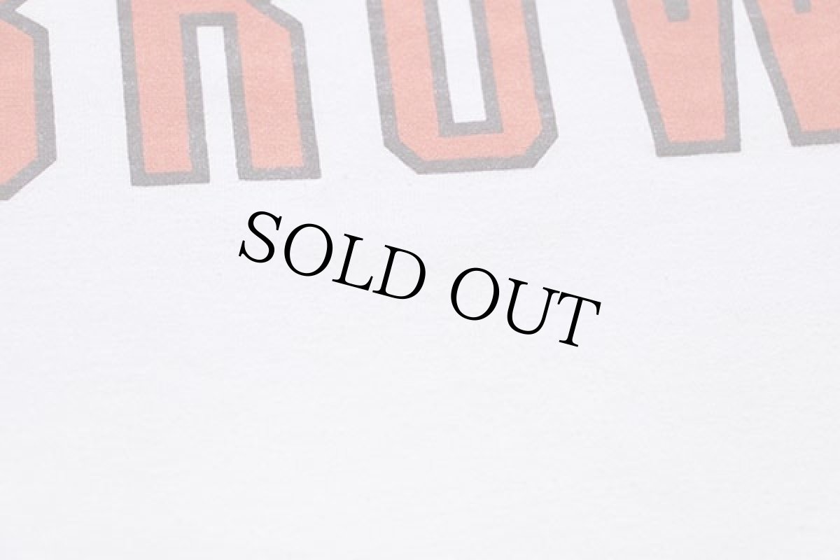 画像5: 80s USA製 LOGO7 NFL CLEVELAND BROWNS 19 三段中抜き ビッグロゴ Vネック フットボールTシャツ 白 (5)