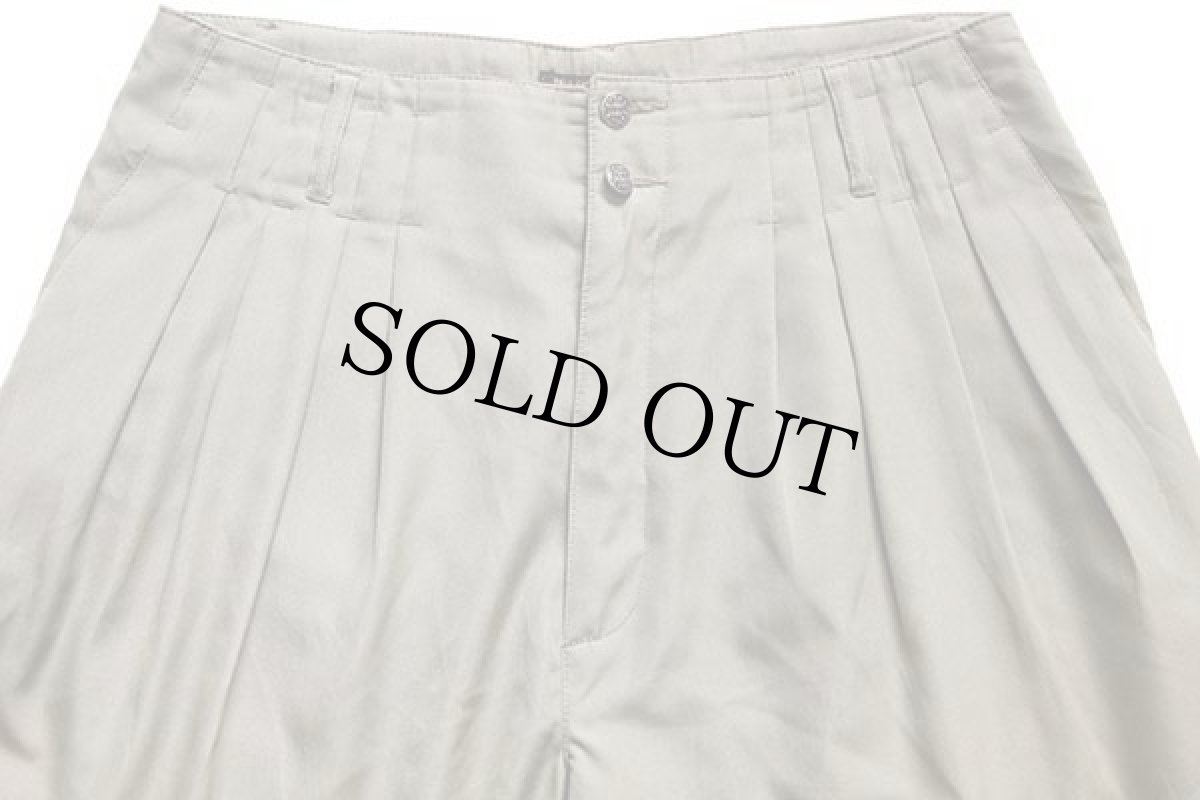 画像4: 80s EU製 MOVIE STAR フォータック スラックス パンツ グリーングレー 46 (4)