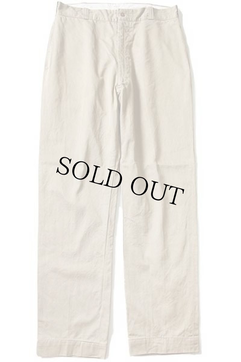 画像2: 60s 米軍 U.S.ARMY コットンツイル チノパン カスタム カーキ w34 (2)