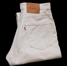 画像1: 90s USA製 Levi'sリーバイス 505 カツラギパンツ ライトベージュ w32 L31 (1)