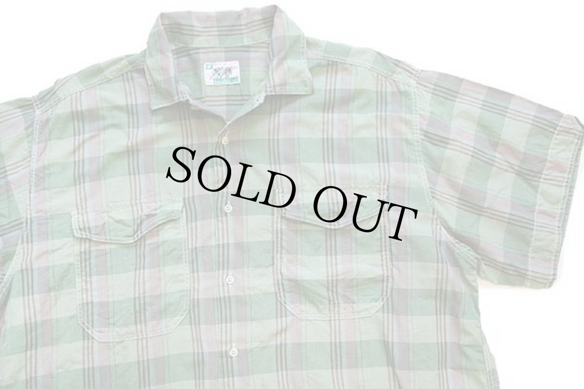 画像3: 80s イタリア製 benettonベネトン チェック 半袖 コットンシャツ (3)