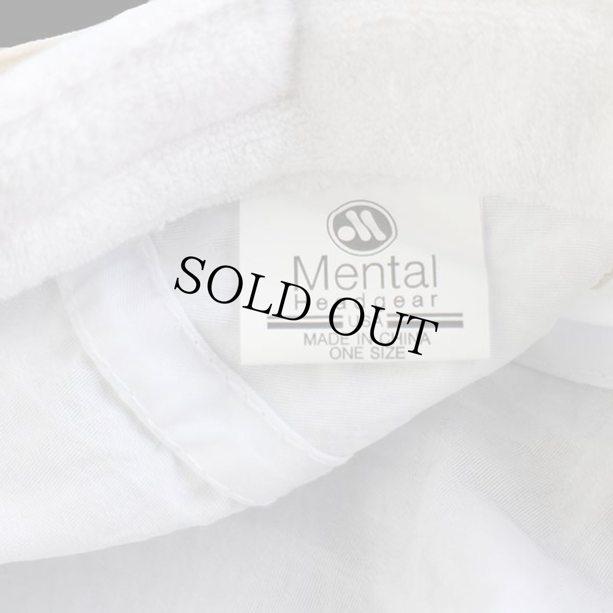 画像5: デッドストック★00s Mental ツートン ナイロン フィッシングキャップ 白×カーキ (5)