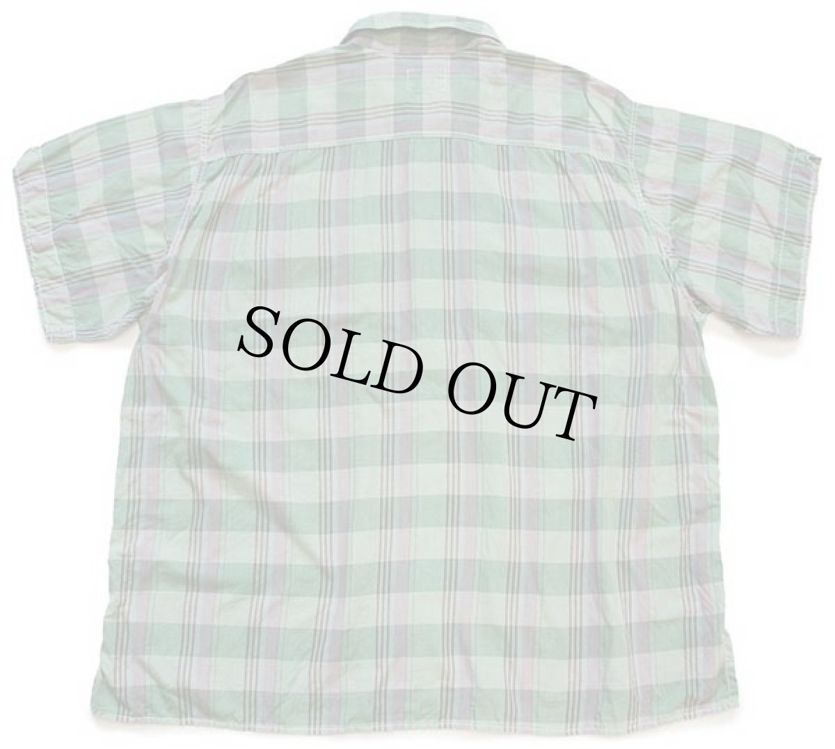 画像2: 80s イタリア製 benettonベネトン チェック 半袖 コットンシャツ (2)