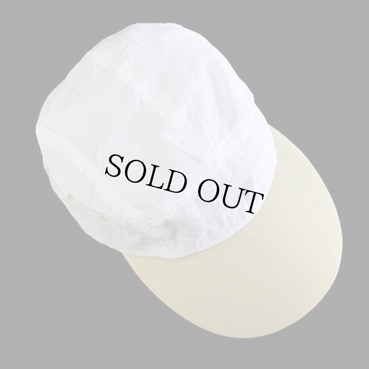 画像4: デッドストック★00s Mental ツートン ナイロン フィッシングキャップ 白×カーキ (4)