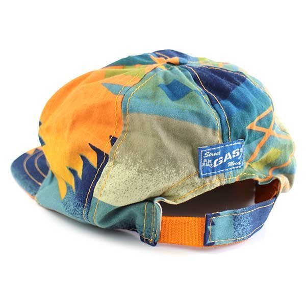デッドストック☆GAS BLUE JEANS フォークロア柄 キャップ