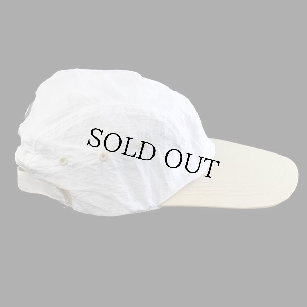 画像3: デッドストック★00s Mental ツートン ナイロン フィッシングキャップ 白×カーキ (3)