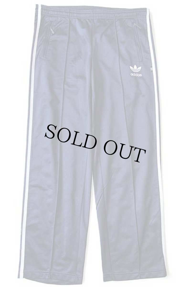 画像2: 90s adidasアディダス トレフォイル ロゴ刺繍 トラックパンツ 紺×白 D3★ジャージ (2)