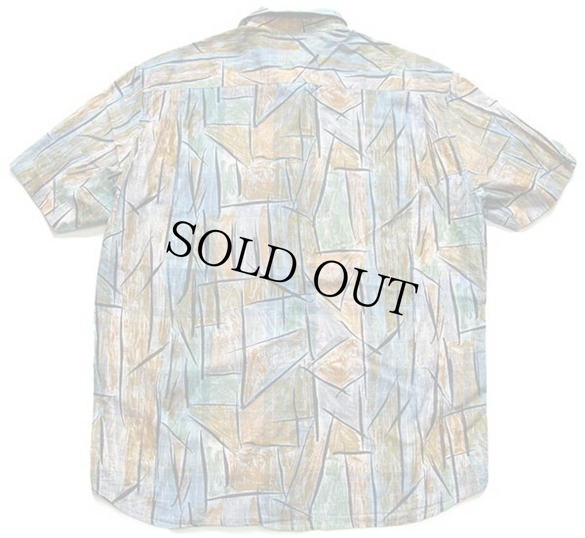 画像2: 90s cacharel アート 総柄 半袖 コットンシャツ 15 (2)