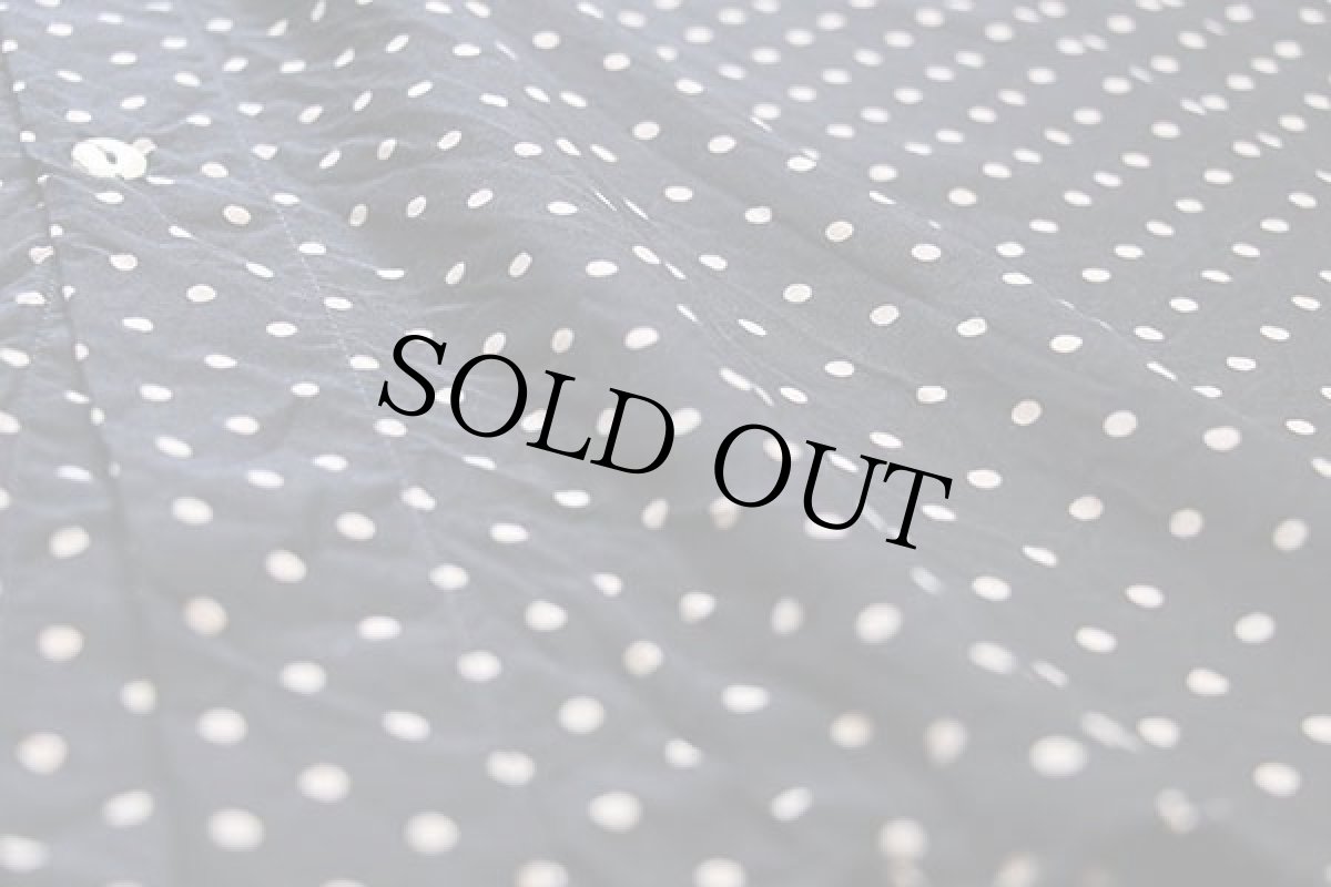 画像6: 80s イタリア製 TIPO'S ドット柄 半袖 レーヨンシャツ ブラック×ベージュ L (6)