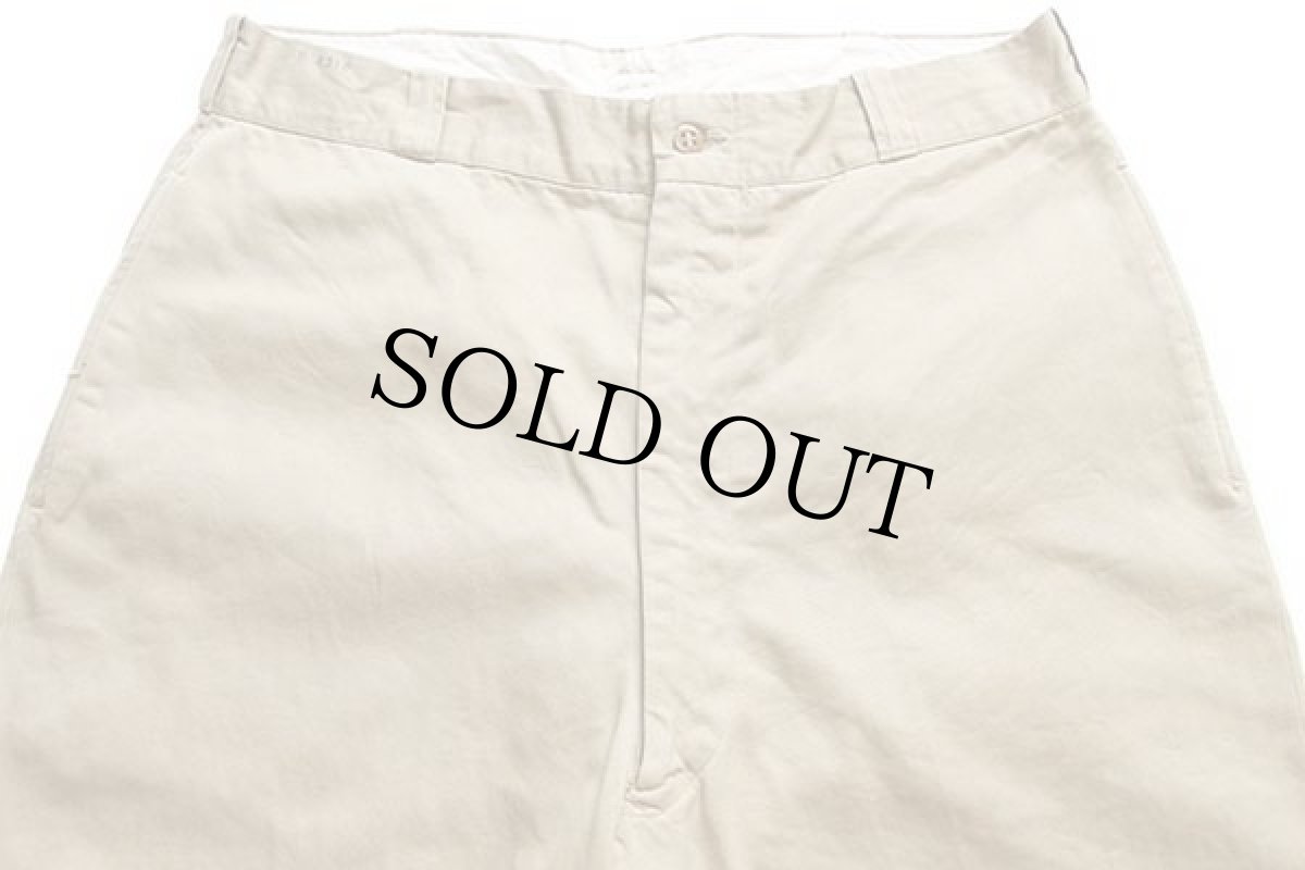 画像4: 60s 米軍 U.S.ARMY コットンツイル チノパン カスタム カーキ w34 (4)