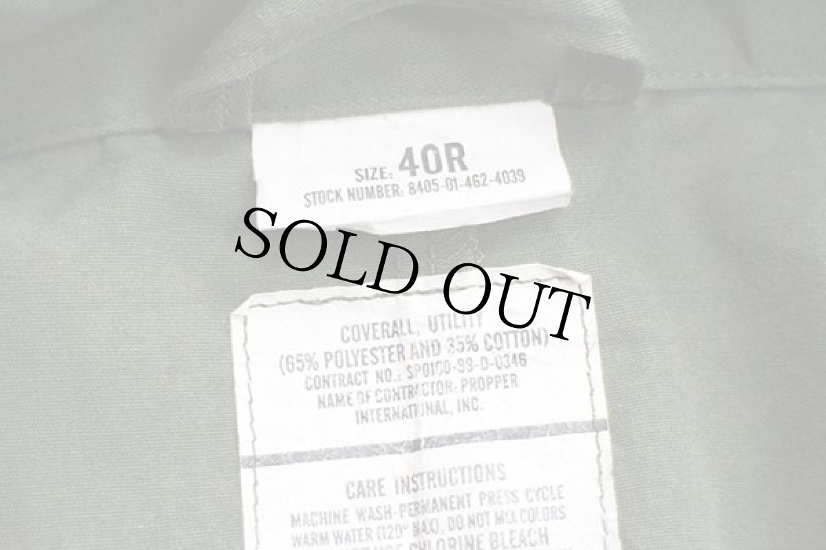 画像5: 90s 米軍 U.S.ARMY ユーティリティ カバーオール オールインワン オリーブグリーン 40R★つなぎ (5)