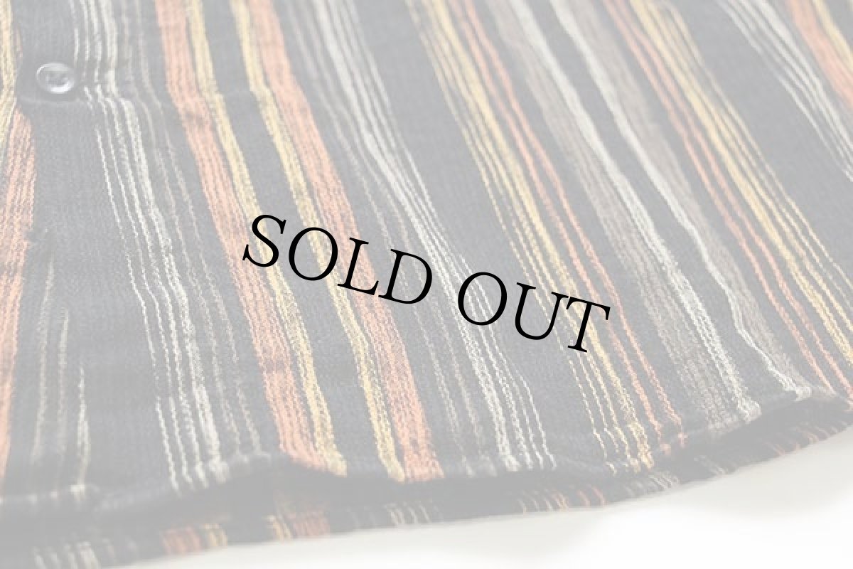 画像6: 90s CASUAL CLOTHES COMPANY 織り柄 ランダムストライプ 半袖 コットンシャツ (6)