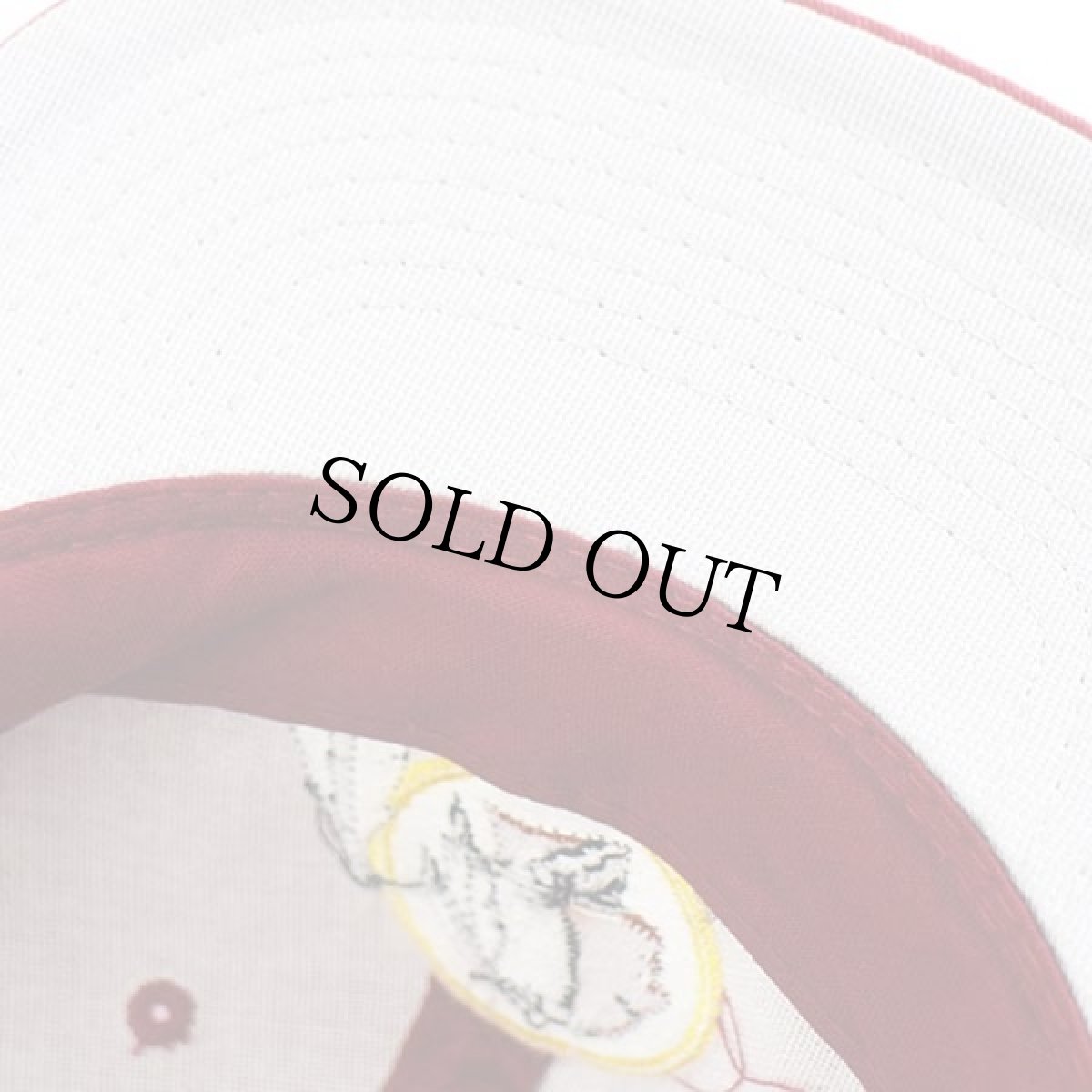 画像8: デッドストック★90s NFL Washington REDSKINS ロゴ刺繍 コットンキャップ ワインレッド (8)