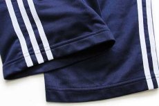 画像7: 90s adidasアディダス トレフォイル ロゴ刺繍 トラックパンツ 紺×白 D3★ジャージ (7)