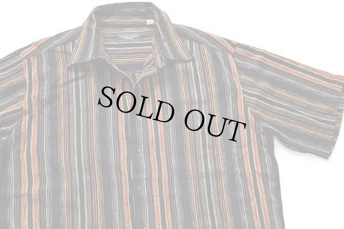 画像3: 90s CASUAL CLOTHES COMPANY 織り柄 ランダムストライプ 半袖 コットンシャツ (3)