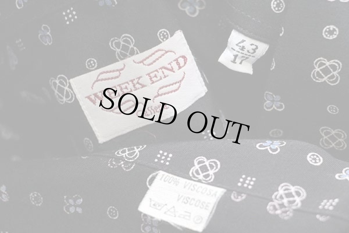 画像4: 90s WEEK END 総柄 半袖 レーヨンシャツ ブラック 17 (4)