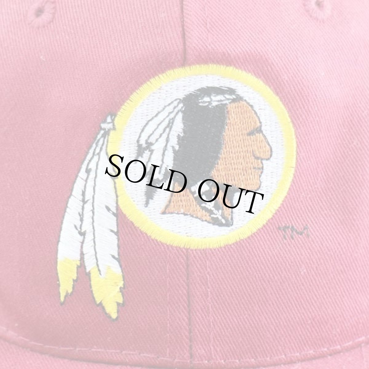 画像7: デッドストック★90s NFL Washington REDSKINS ロゴ刺繍 コットンキャップ ワインレッド (7)