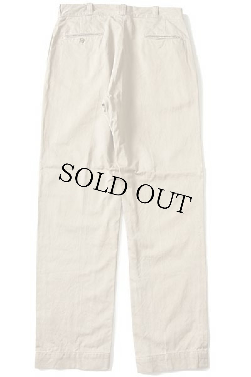 画像3: 60s 米軍 U.S.ARMY コットンツイル チノパン カスタム カーキ w34 (3)