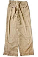 画像3: 60s 米軍 USMC コットンツイル チノパン カーキ w31 L31 (3)