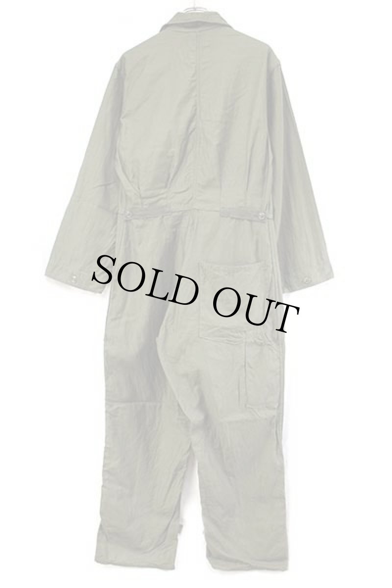 画像3: 80s 米軍 U.S.ARMY コットンサテン カバーオール オールインワン オリーブグリーン M★つなぎ (3)