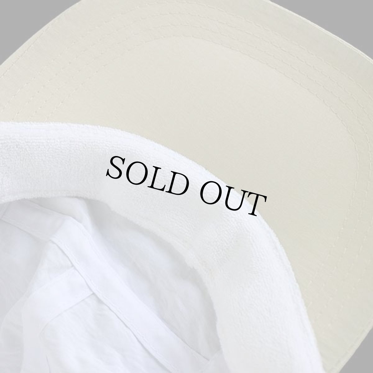 画像7: デッドストック★00s Mental ツートン ナイロン フィッシングキャップ 白×カーキ (7)