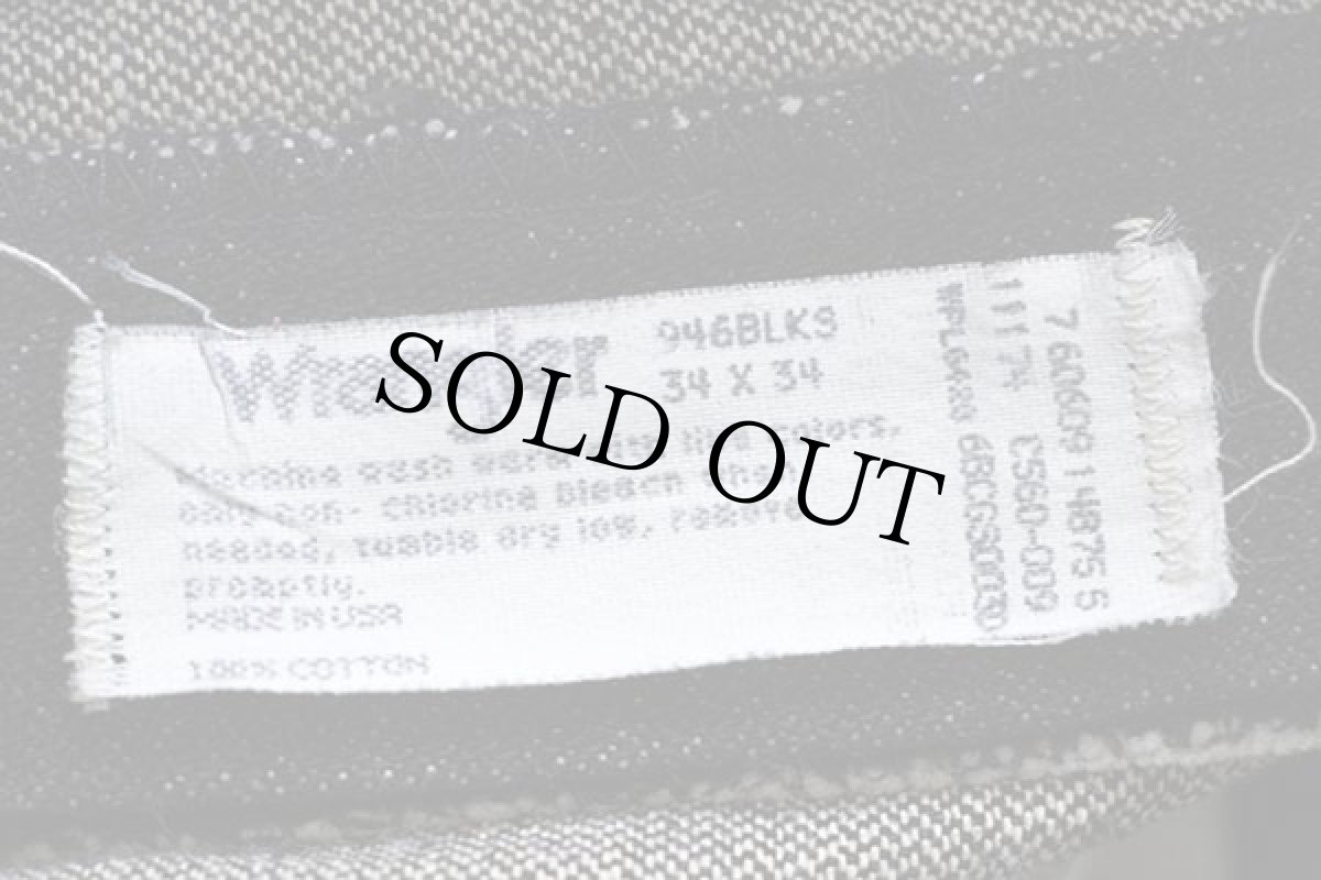 画像6: 90s USA製 Wranglerラングラー 946BLKS 先染め ブラック デニムパンツ w34 (6)