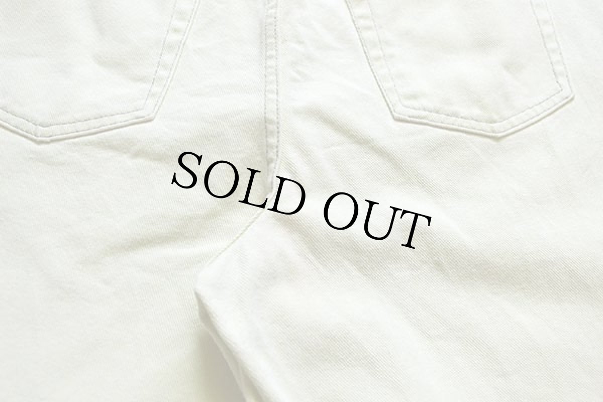 画像7: 90s イタリア製 FLOP テーパード カラーデニムパンツ 薄黄 42 (7)