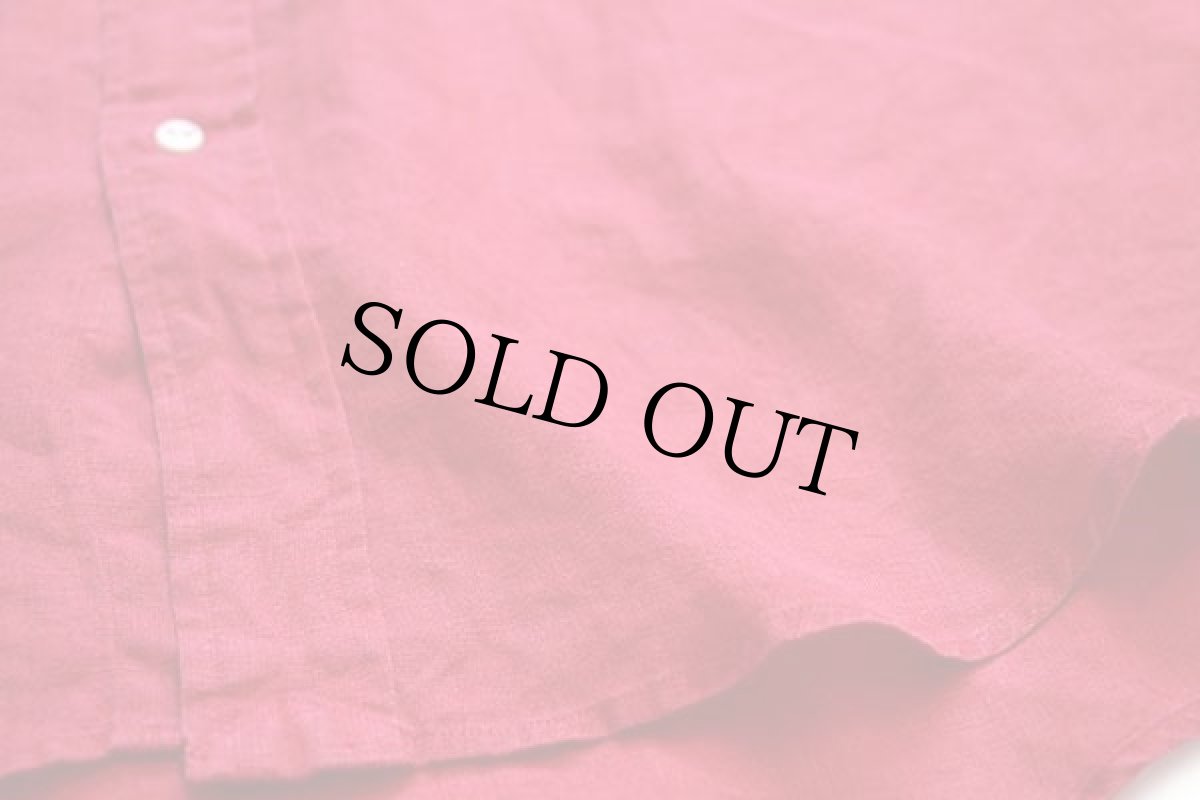 画像5: 90s ラルフローレン ワンポイント ボタンダウン リネンシャツ 赤 XL (5)