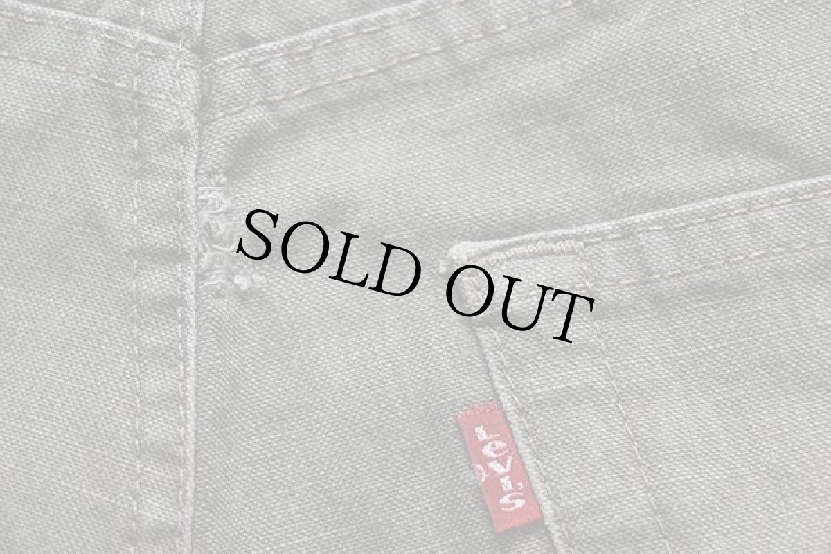 画像8: 00s Levi'sリーバイス 551 コットン キャンバス パンツ グリーングレー w34★ユーロ (8)