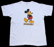画像2: 90s カナダ製 MICKEY ミッキー マウス コットンTシャツ 白 L (2)