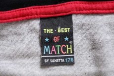 画像5: 90s THE BEST OF MATCH BY SANETTA ツートン 切り替え ノースリーブ コットン カットソー ジップパーカー 杢グレー×黒 (5)