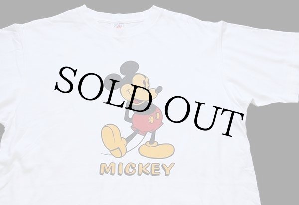 LOOPWHEELER ミッキーマウス Tシャツ ホワイト LOOPWHEELER(ループウィラー) / Tシャツ/XL/コットン/ホワイト