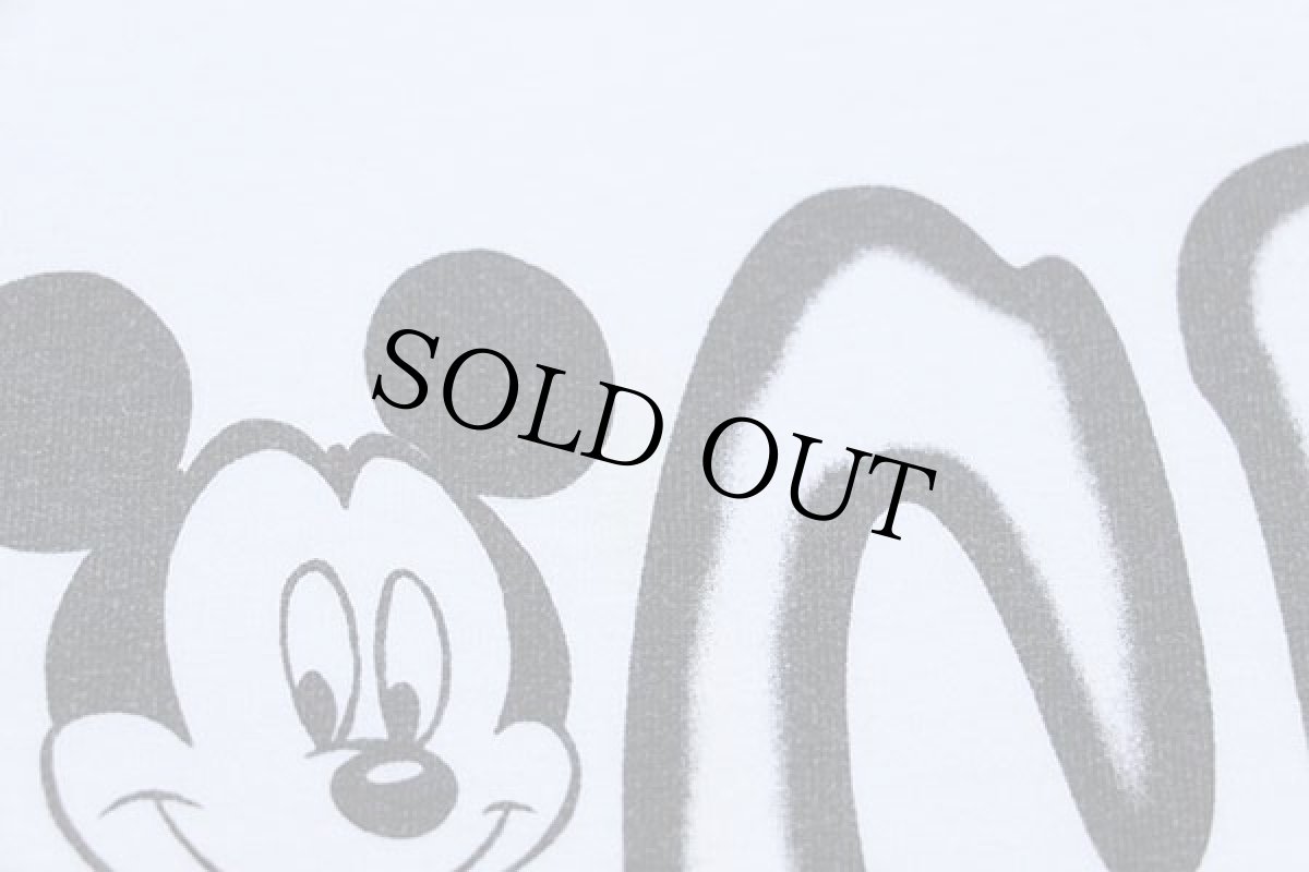 画像5: 90s Mickey by Jerry Leigh ミッキー マウス 染み込みプリント ショート丈 コットンTシャツ 白 (5)