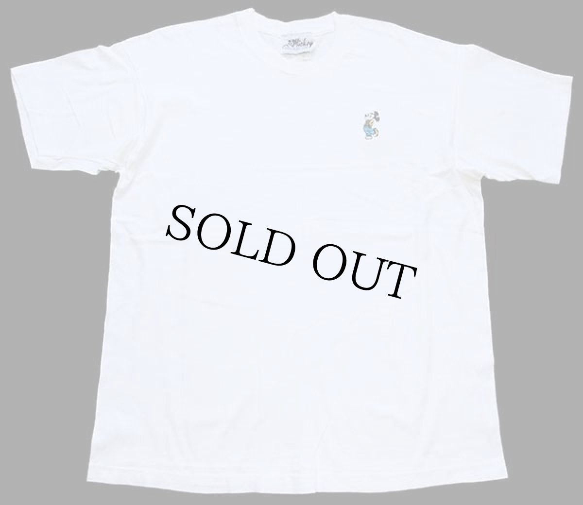 画像2: 90s USA製 Mickey by Jerry Leigh ミッキー マウス 刺繍 ワンポイント コットンTシャツ 白 XL (2)