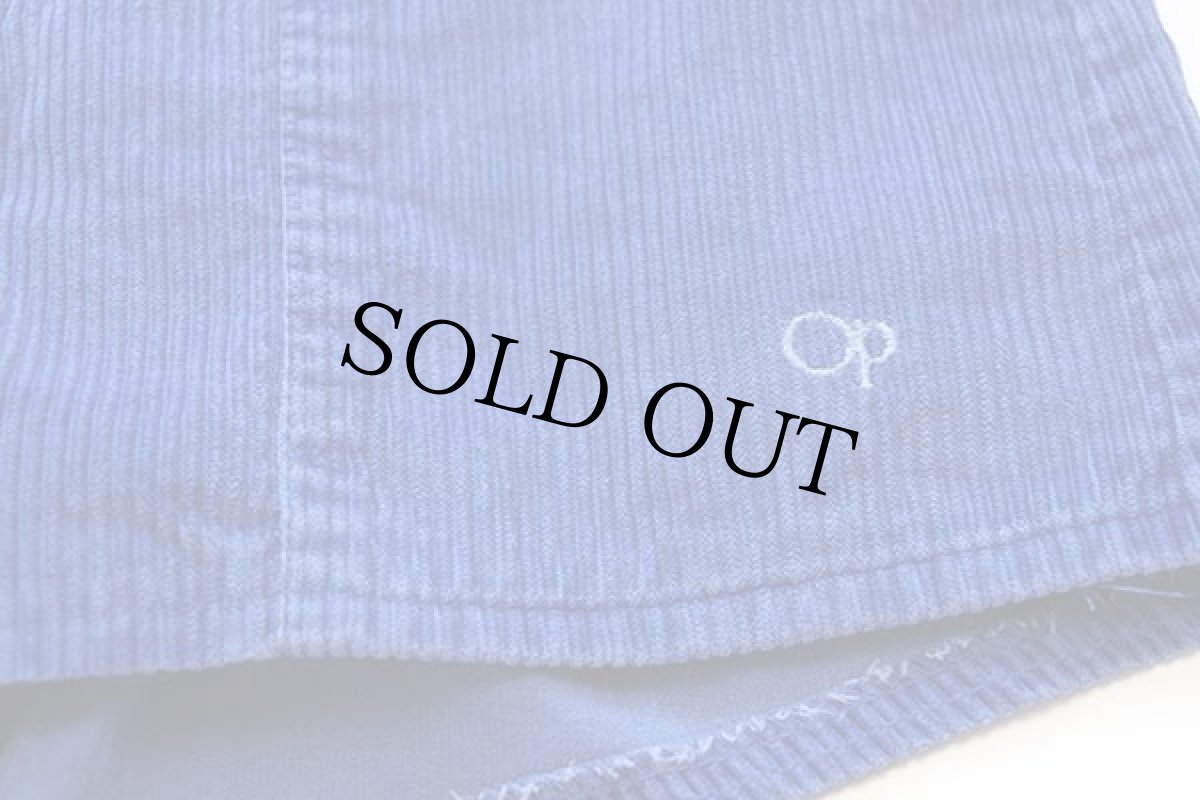 画像4: 80s USA製 OP ocean pacificオーシャンパシフィック 太畝 コーデュロイ ショートパンツ 青 w28★ショーツ (4)